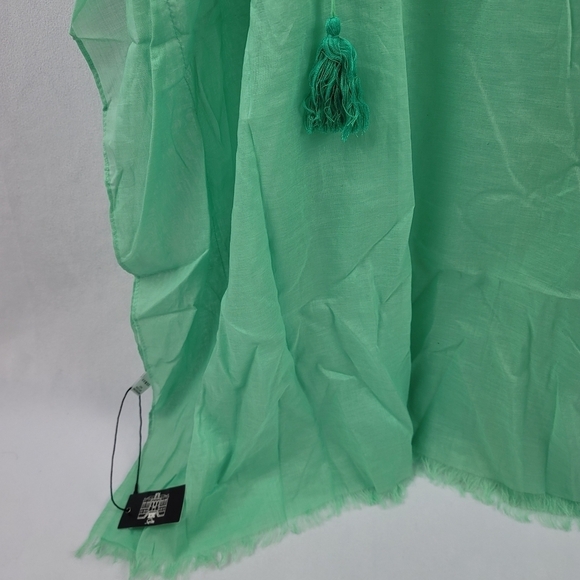 NWT Romi Como Swim mint fringe tassle coverup ponc - Picture 2 of 5